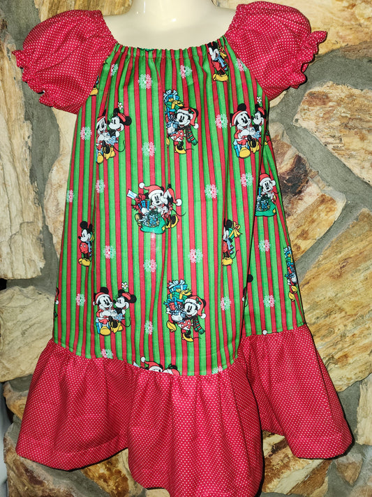 Mickey and Minnie Size 3/4 Christmas Dress
