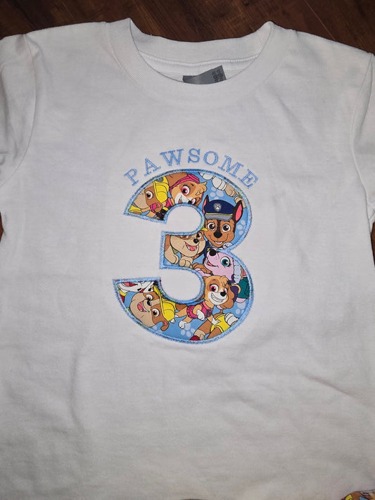 Paw Patrol Birthday Pawsome Shirt