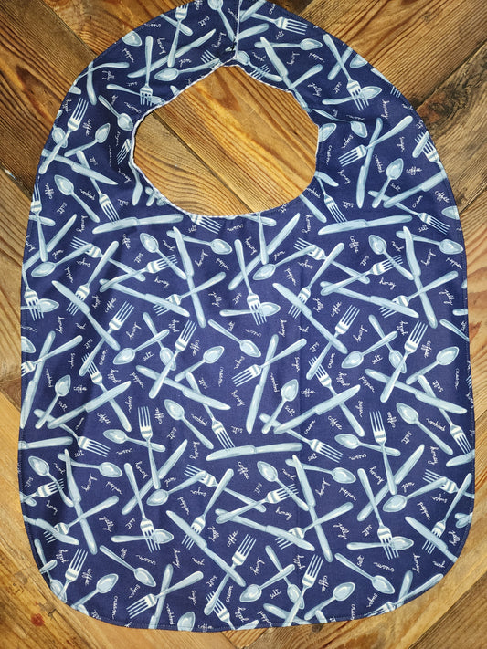 Forks Knives and Spoons Adult Bib
