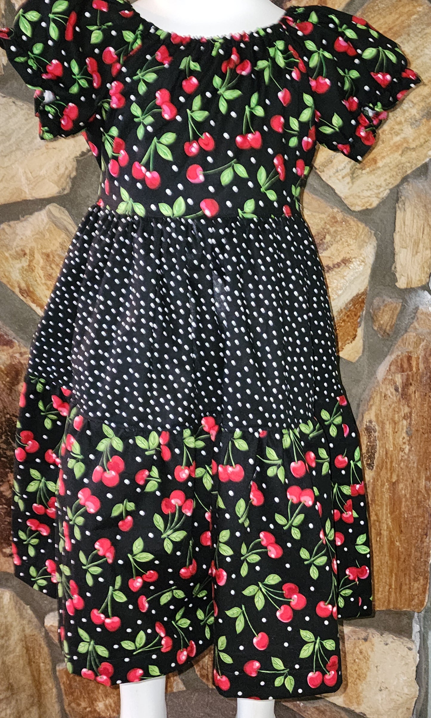 Cherries All Over Size 6 Dress