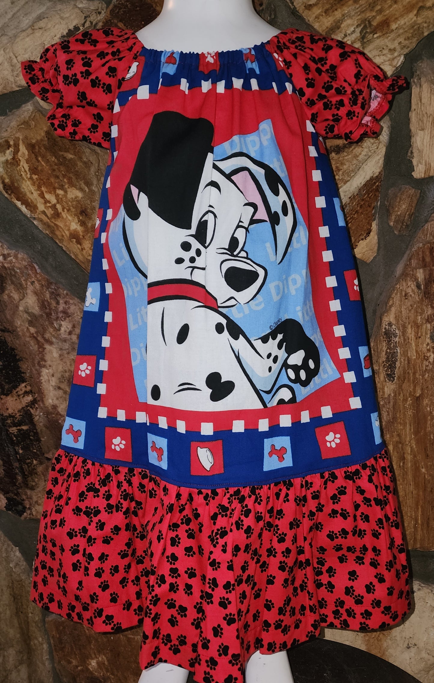 Dalmatian Dog Size 3/4 Dress