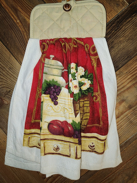 Apple and Grapes Kitchen Towel