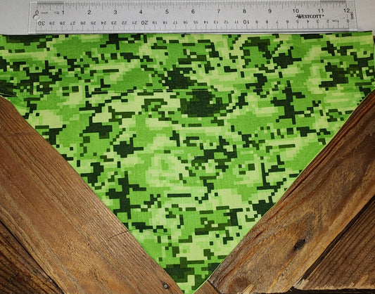 Pixelated Creeper Inspired Bandana