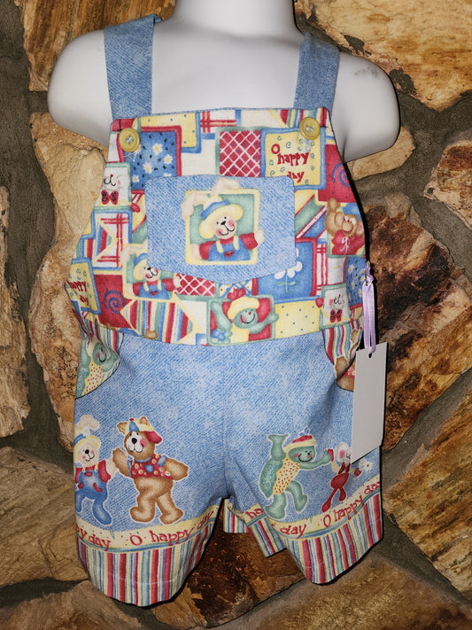 Happy Day Size 12m Overalls
