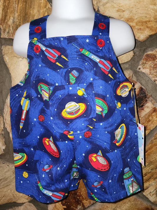 Space Themed Size 3/6m Overalls