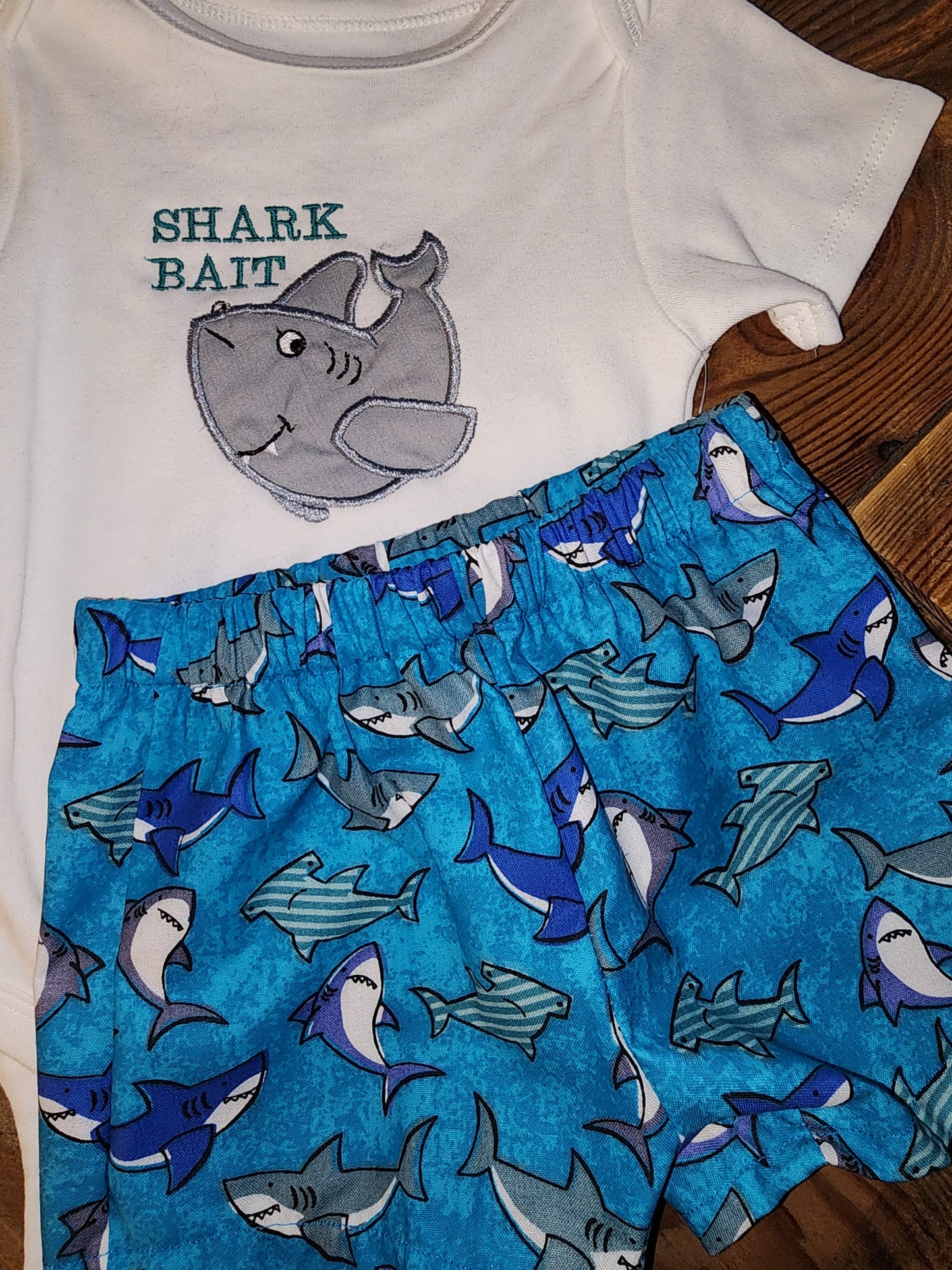 Shark Bait Size 3/6m Two Piece Shorts Set