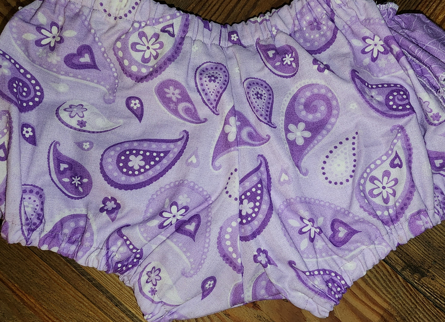 Purple Paisley Size 12m Ruffle Bottom