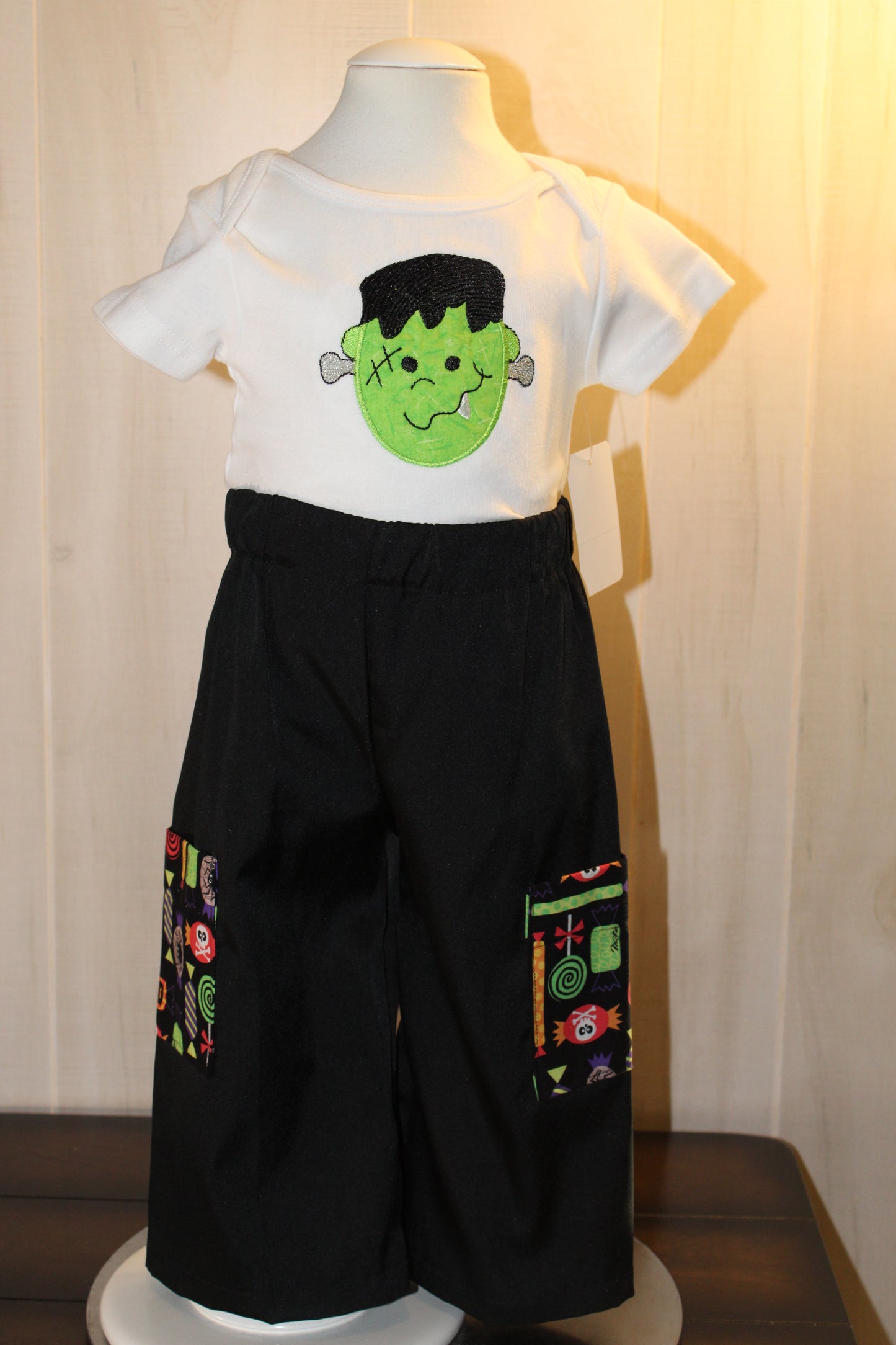 Frankenstein Halloween Two Piece Pant Set Size 12 Month