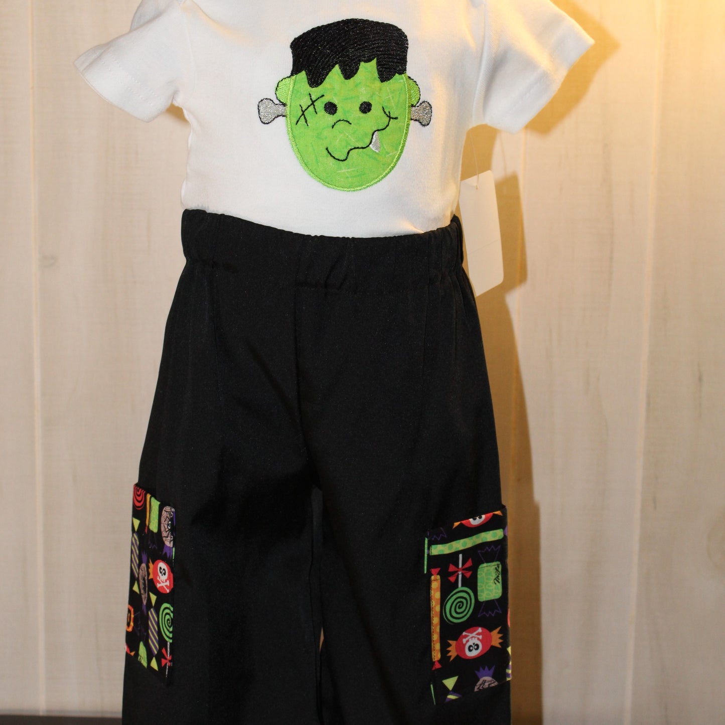 Frankenstein Halloween Two Piece Pant Set Size 12 Month