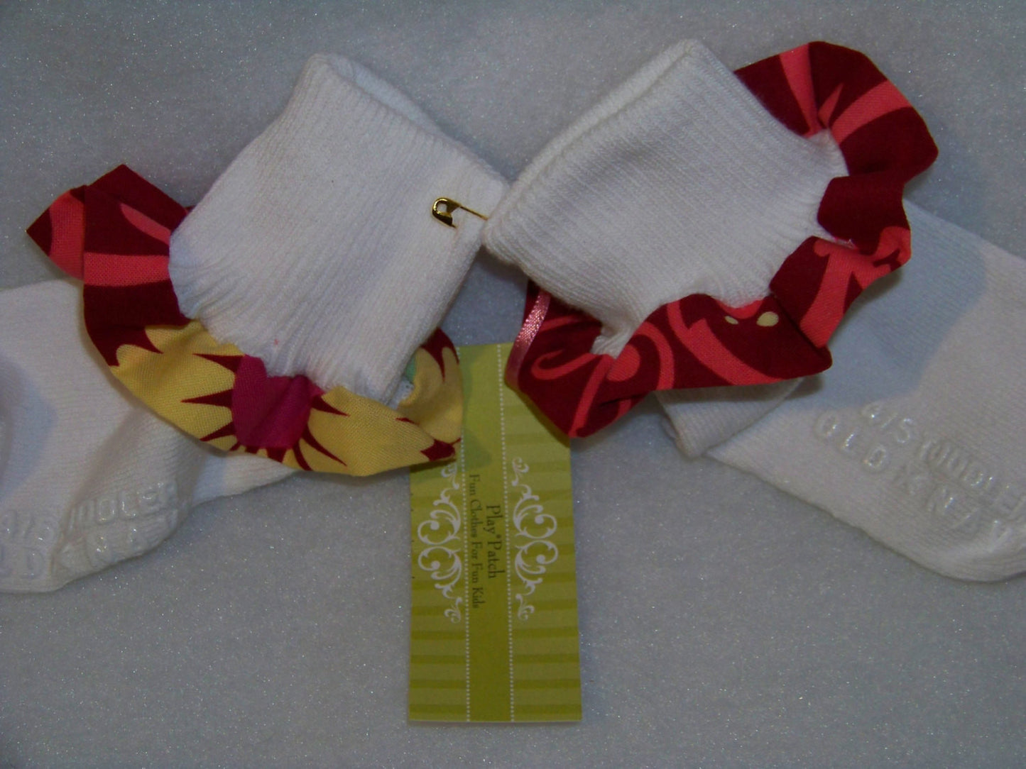 amy butler flowered print ruffle socks ruffled boutique sock