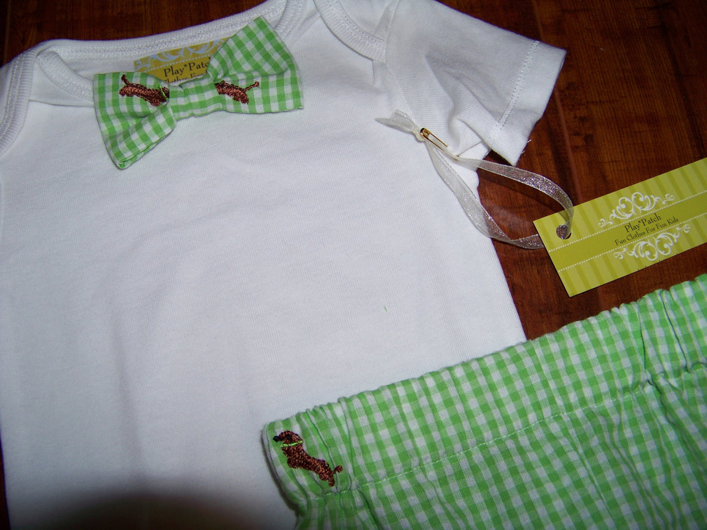 custom boutique DM boys bowtie shirt great baby shower gifts
