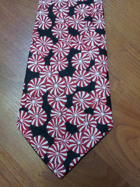 men's christmas tie custom boutique christmas peppermint necktie
