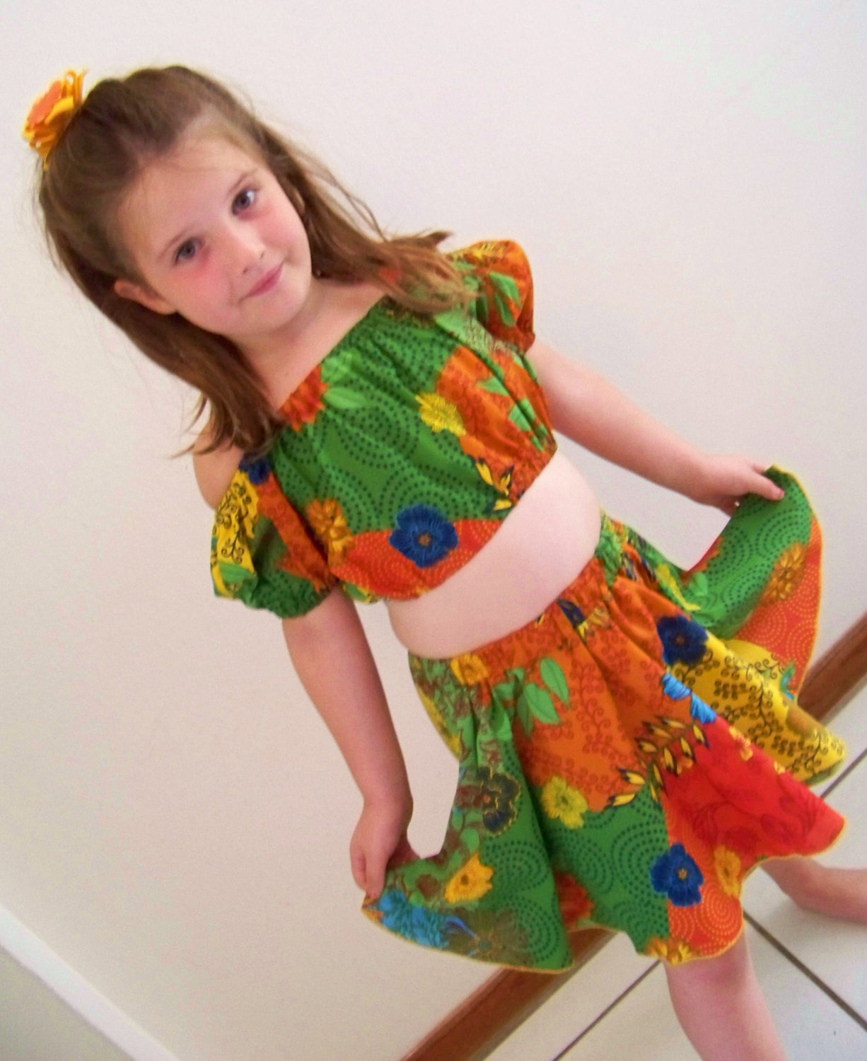 tropical princess pageant set two piece skirt and shirt set tropical princess skirt set
