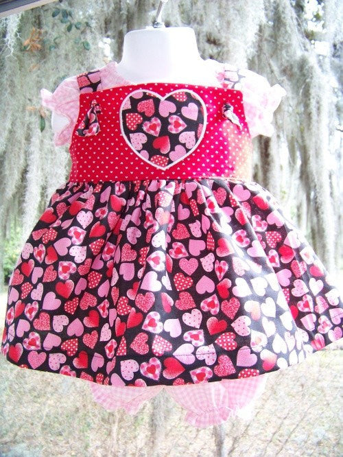 Hearts Galore Three Piece Size 6/12m  Dress Set